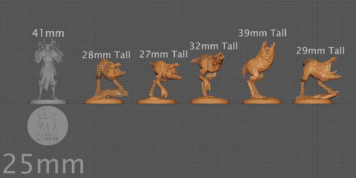 Scavengers, Monsters, Lord of the Print | Dungeons and Dragons | Pathfinder | Table Top RPG | 3D Printed Model