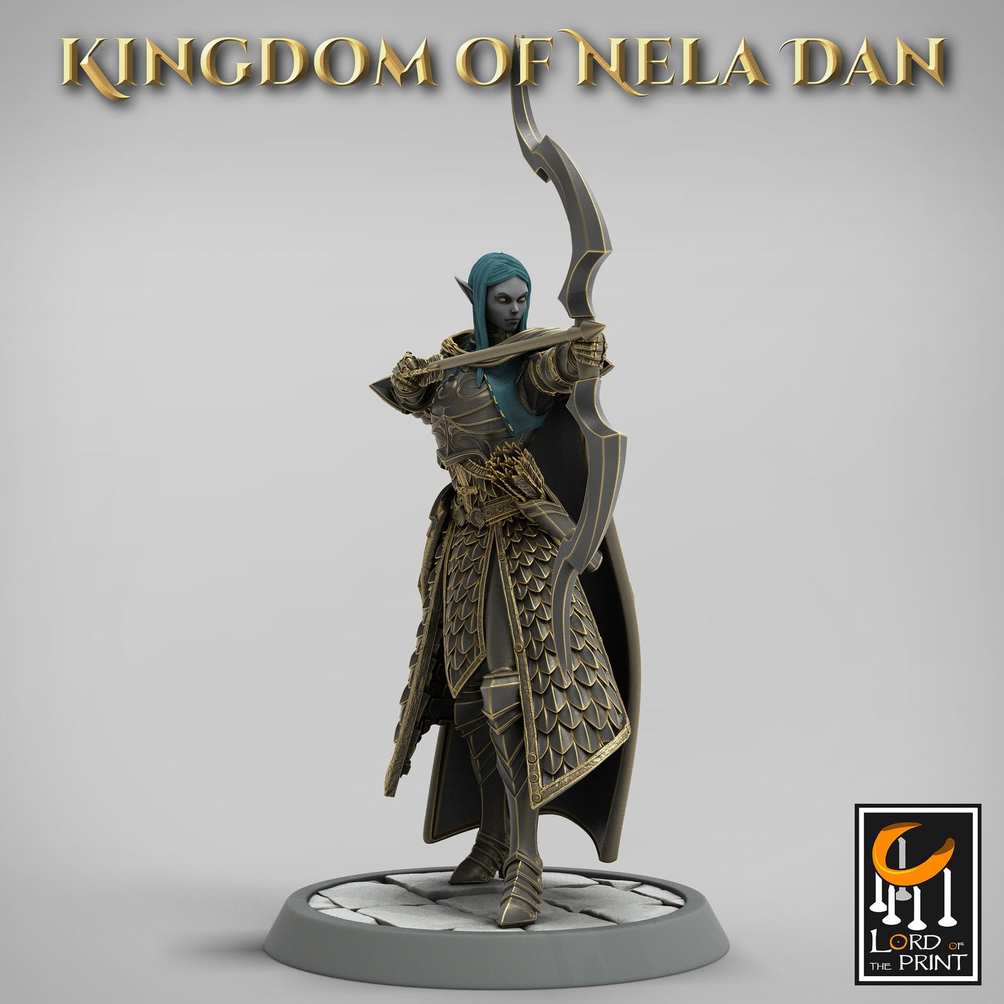 Archer Squadron, Elvish Kingdom of Nela Dan, Lord of the Print | Dungeons and Dragons | Pathfinder | Table Top RPG | 3D Printed Model