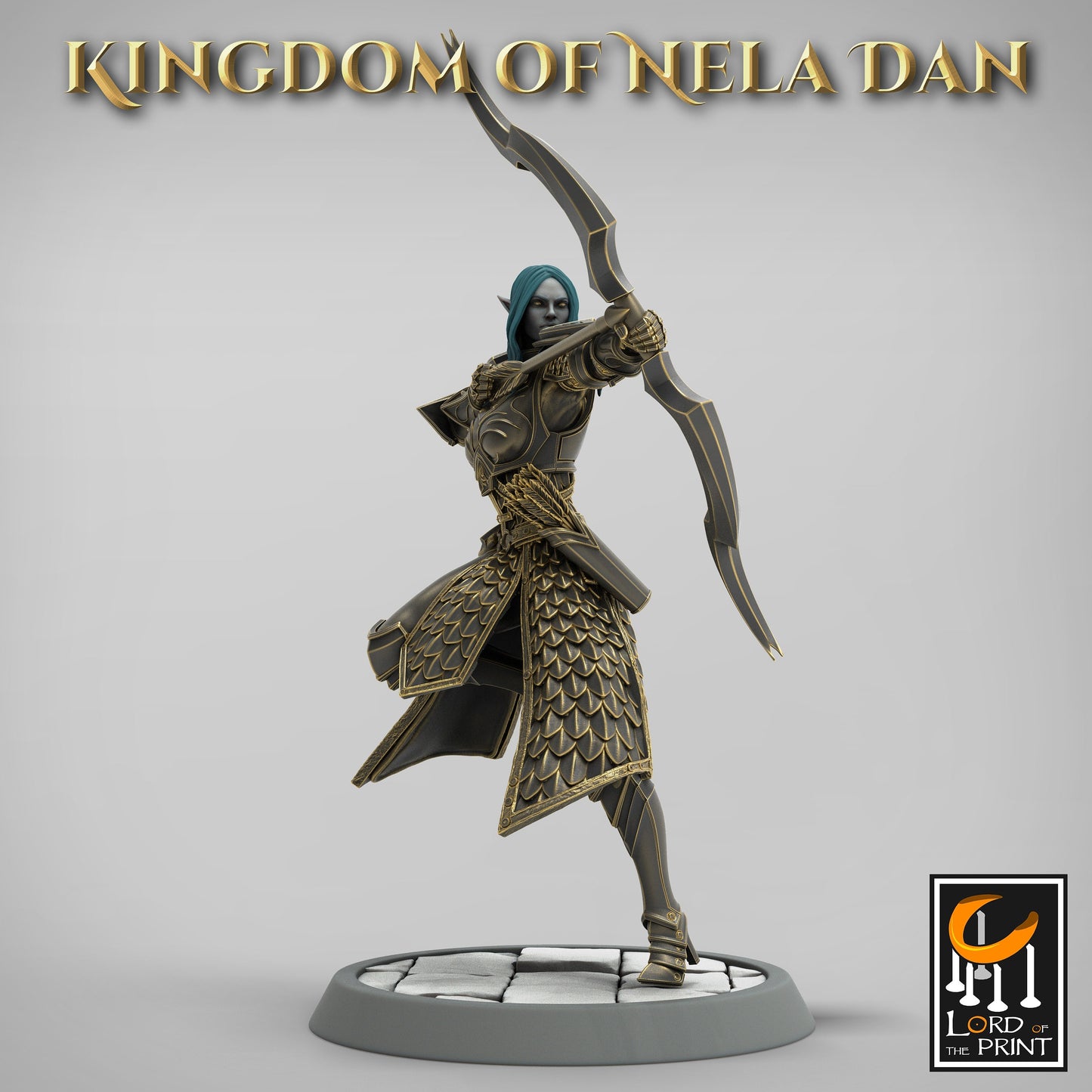 Archer Squadron, Elvish Kingdom of Nela Dan, Lord of the Print | Dungeons and Dragons | Pathfinder | Table Top RPG | 3D Printed Model