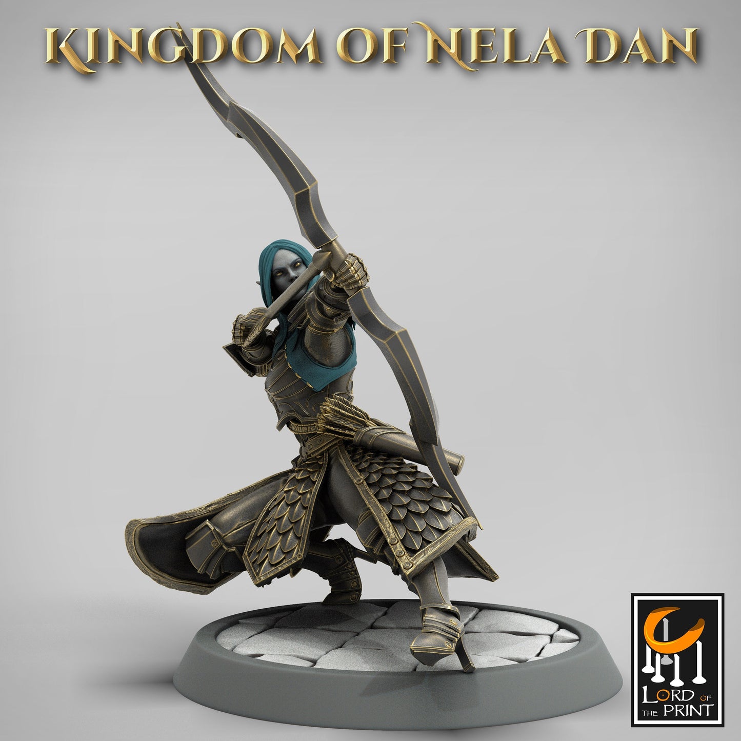 Archer Squadron, Elvish Kingdom of Nela Dan, Lord of the Print | Dungeons and Dragons | Pathfinder | Table Top RPG | 3D Printed Model