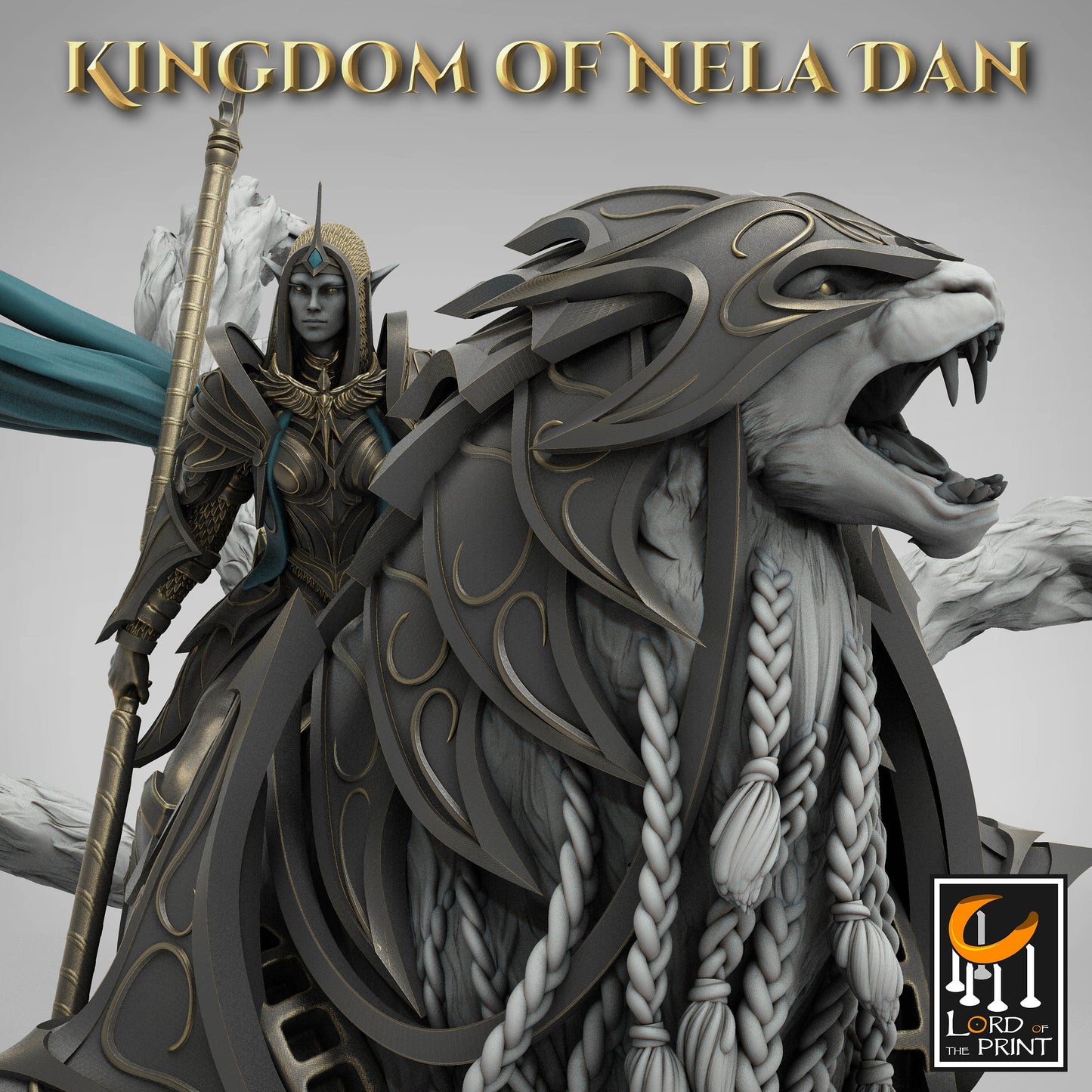 Queen Mirosi on Protector | Aussie 3D Printed Miniatures and Terrain