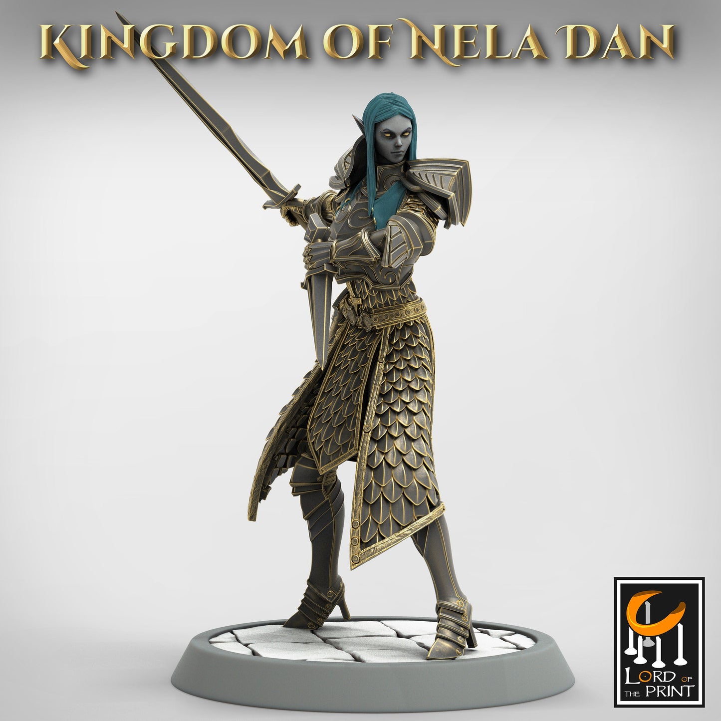 Dual Sword Squadron, Elvish Kingdom of Nela Dan, Lord of the Print | Dungeons and Dragons | Pathfinder | Table Top RPG | 3D Printed Model