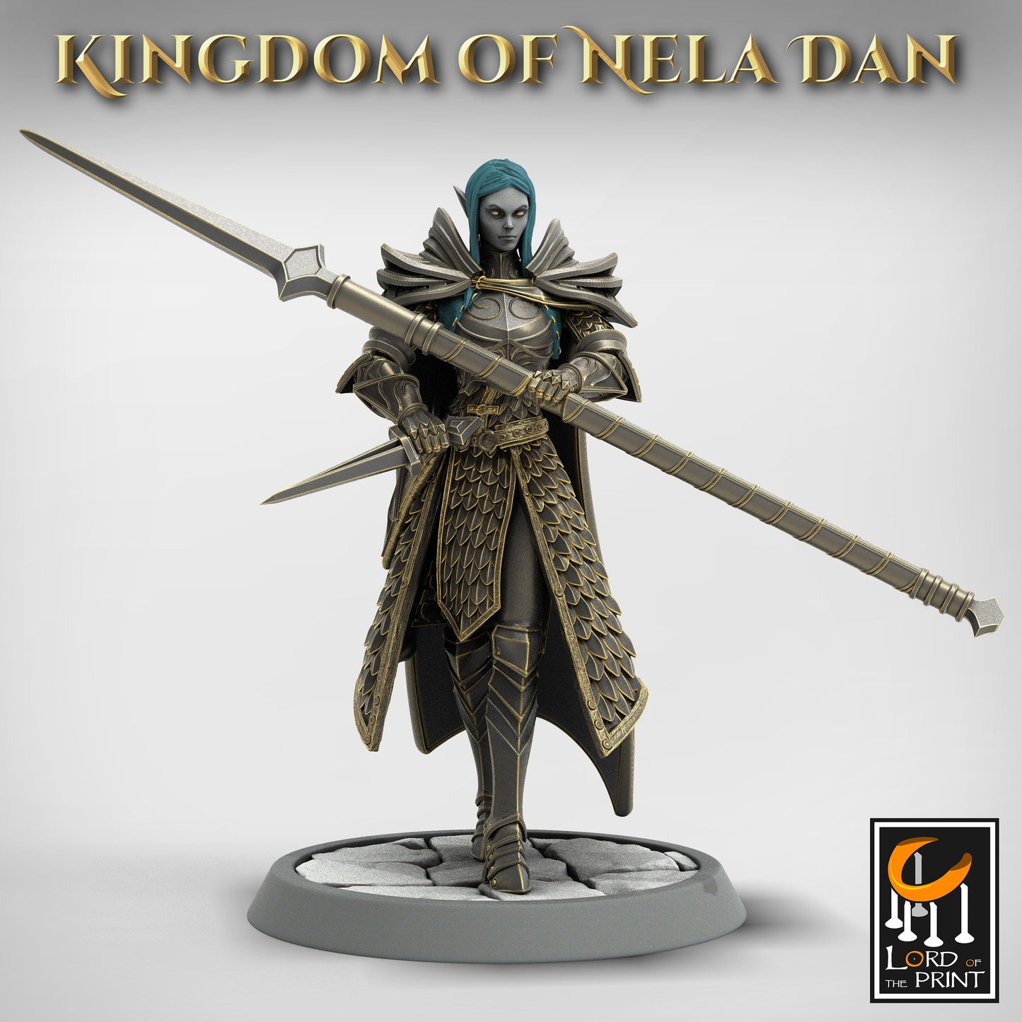 Spear Dagger Squadron, Elvish Kingdom of Nela Dan, Lord of the Print | Dungeons and Dragons | Pathfinder | Table Top RPG | 3D Printed Model