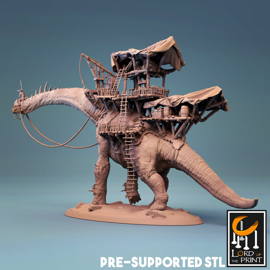 Brachiosaurus Caravan, Dinotopia, Lord of the Print | Dungeons and Dragons | Pathfinder | Table Top RPG | 3D Printed Model