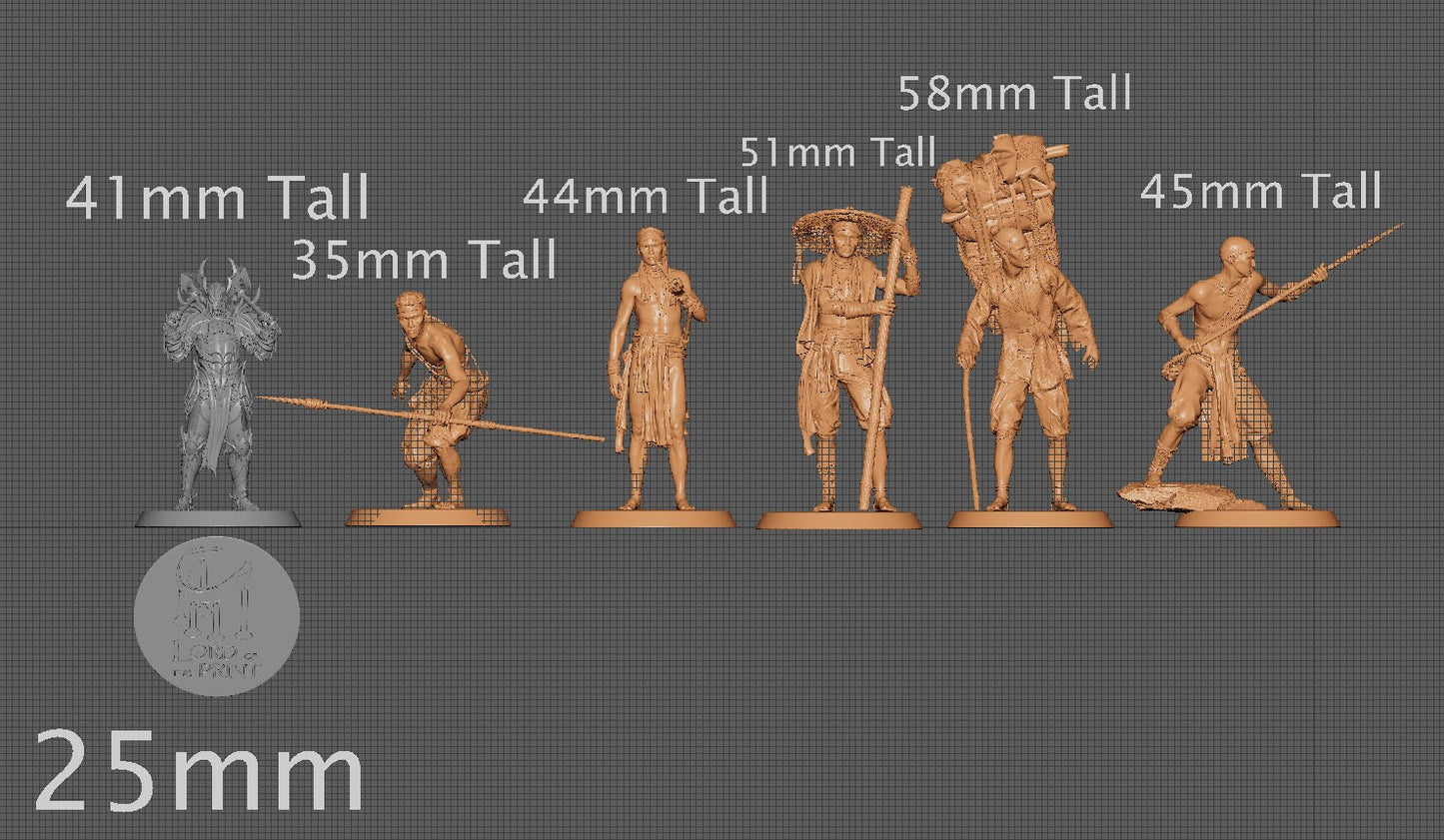 Igorot Travellers, Dinotopia, Lord of the Print | Dungeons and Dragons | Pathfinder | Table Top RPG | 3D Printed Model