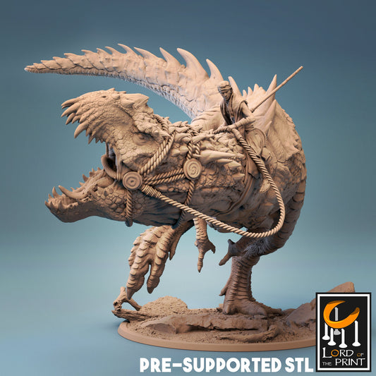 Predator Rex, Dinotopia, Lord of the Print | Dungeons and Dragons | Pathfinder | Table Top RPG | 3D Printed Model