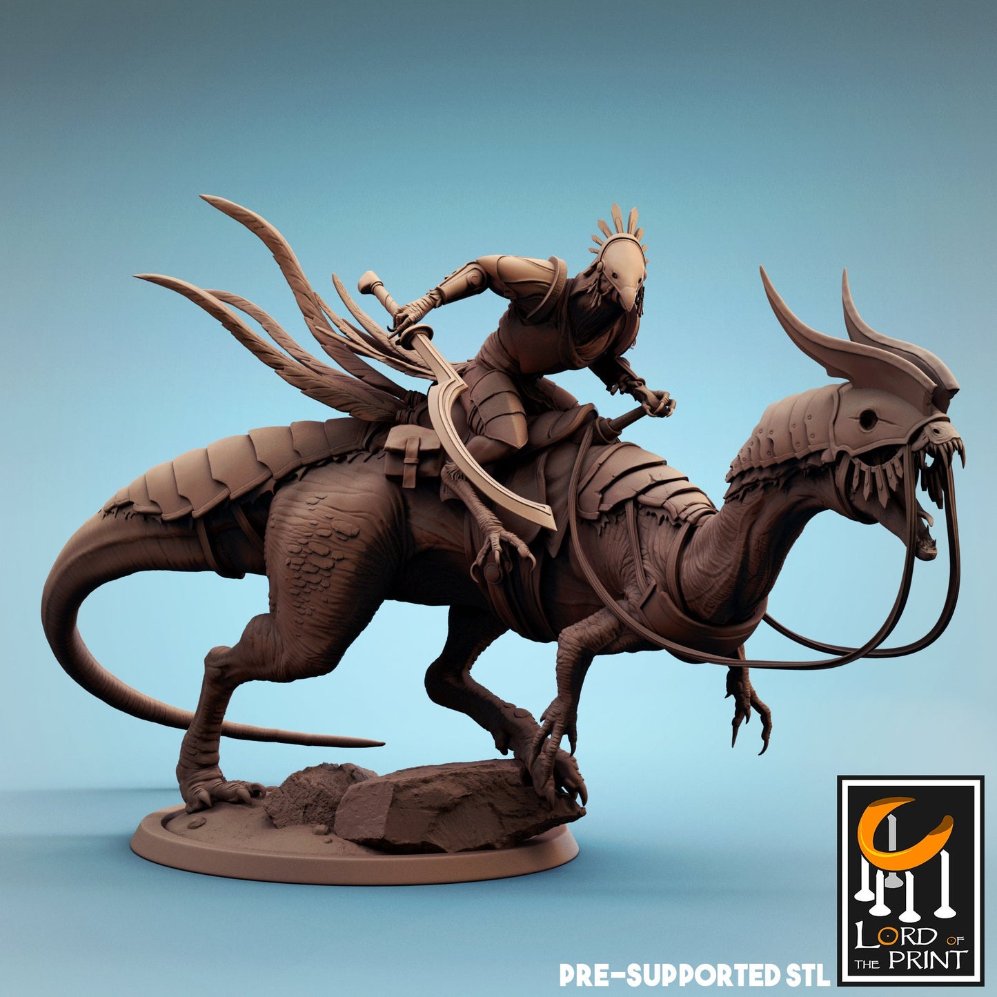 Dilophosaurus Attack!, Dinotopia, Lord of the Print | Dungeons and Dragons | Pathfinder | Table Top RPG | 3D Printed Model