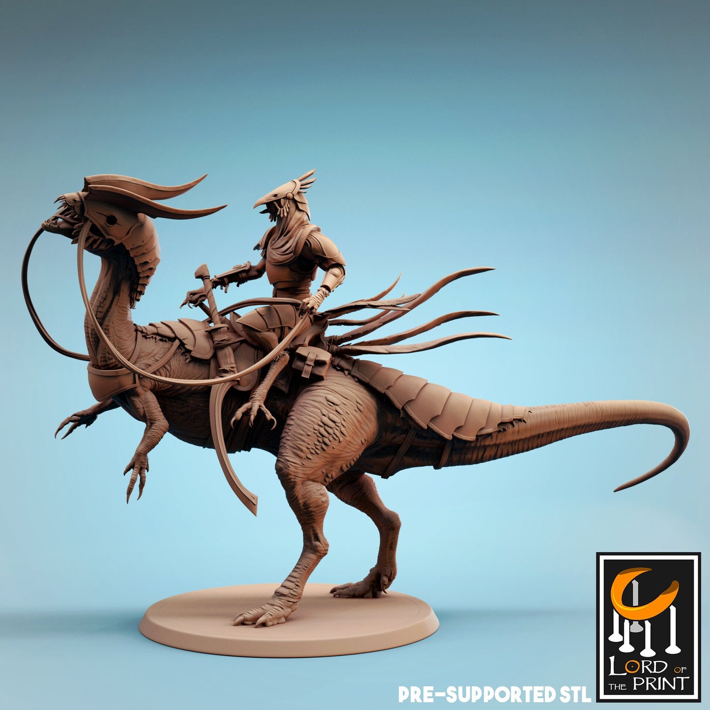 Dilophosaurus Idle!, Dinotopia, Lord of the Print | Dungeons and Dragons | Pathfinder | Table Top RPG | 3D Printed Model