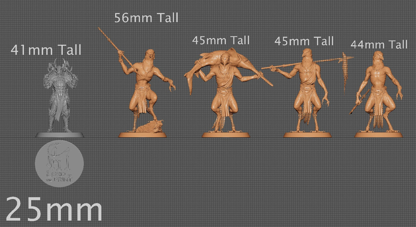 Kenku Fisherman, Dinotopia, Lord of the Print | Dungeons and Dragons | Pathfinder | Table Top RPG | 3D Printed Model