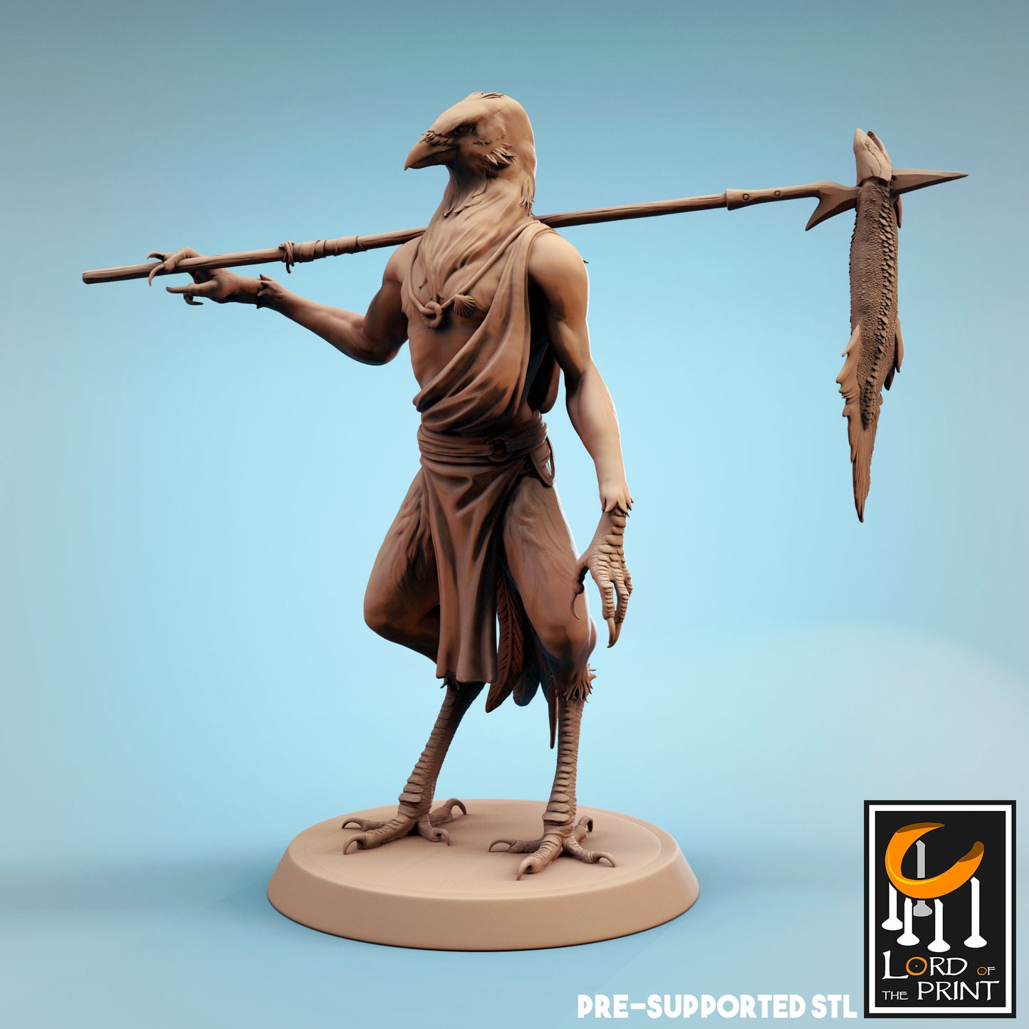 Kenku Fisherman, Dinotopia, Lord of the Print | Dungeons and Dragons | Pathfinder | Table Top RPG | 3D Printed Model