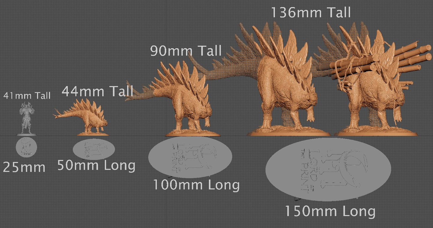 Stegosaurus RUN!, Dinotopia, Lord of the Print | Dungeons and Dragons | Pathfinder | Table Top RPG | 3D Printed Model