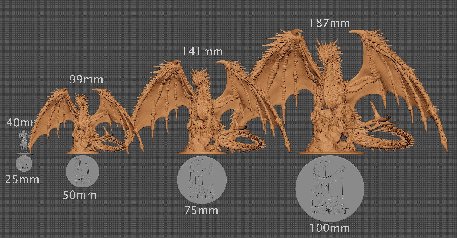 Elder Red Dragon, THE Dragon, Lord of the Print | Dungeons and Dragons | Pathfinder | Table Top RPG | 3D Printed Model