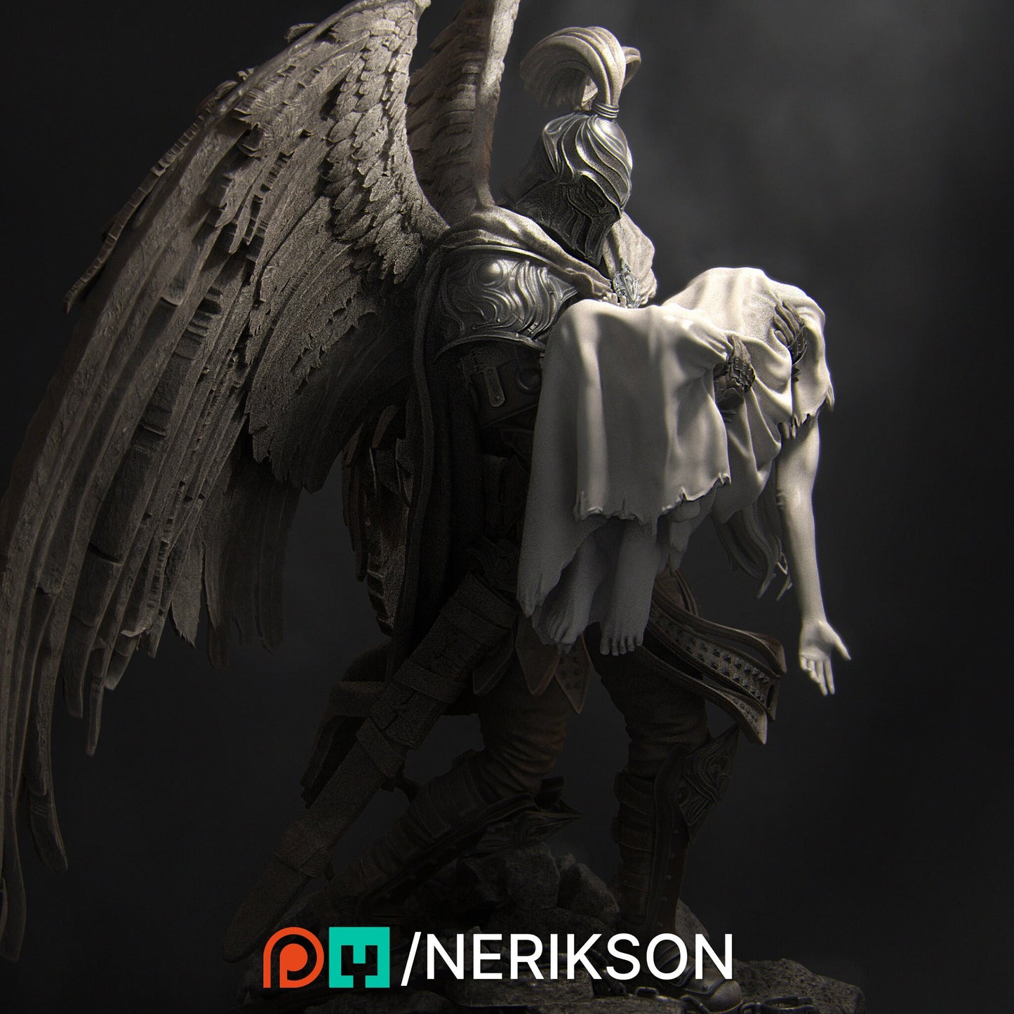Ishim the Fallen Paladin, Powerful NPC, Ernest Nemirovsky, | Dungeons and Dragons | Pathfinder | Table Top RPG | 3D Printed Model