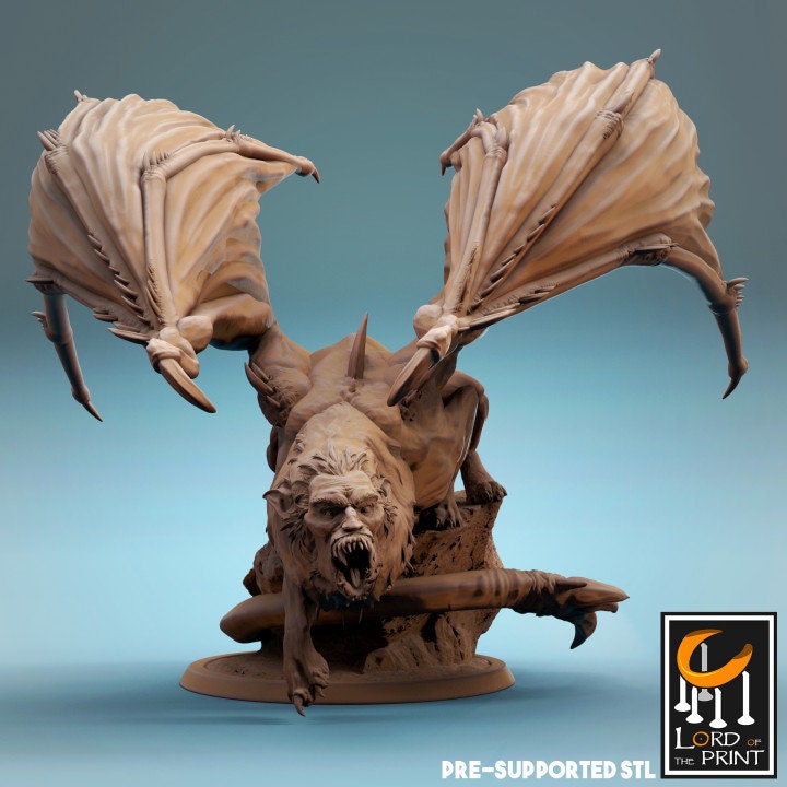 Manticores, Lord of the Print | Dungeons and Dragons | Pathfinder | Table Top RPG | 3D Printed Model