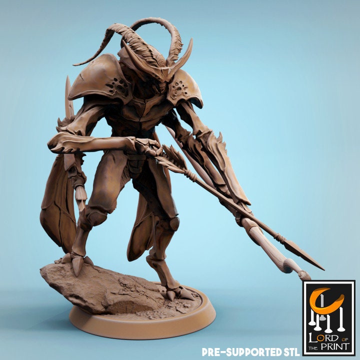 Thri-Kreen, Lord of the Print | Dungeons and Dragons | Pathfinder | Table Top RPG | 3D Printed Model