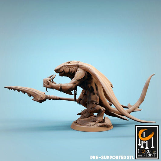Ray-men Spear Squad, Lord of the Print | Dungeons and Dragons | Pathfinder | Table Top RPG | 3D Printed Model