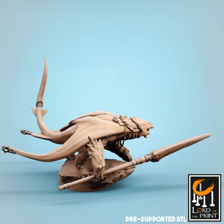 Ray-men Spear Squad, Lord of the Print | Dungeons and Dragons | Pathfinder | Table Top RPG | 3D Printed Model