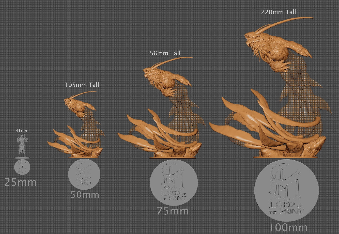 Kraken Ship-Breaker, Lord of the Print | Dungeons and Dragons | Pathfinder | Table Top RPG | 3D Printed Model