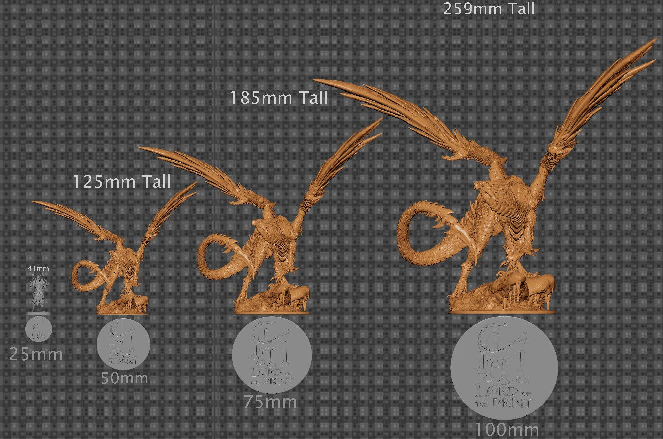 Elder Steel Dragon, Lord of the Print | Dungeons and Dragons | Pathfinder | Table Top RPG | 3D Printed Model