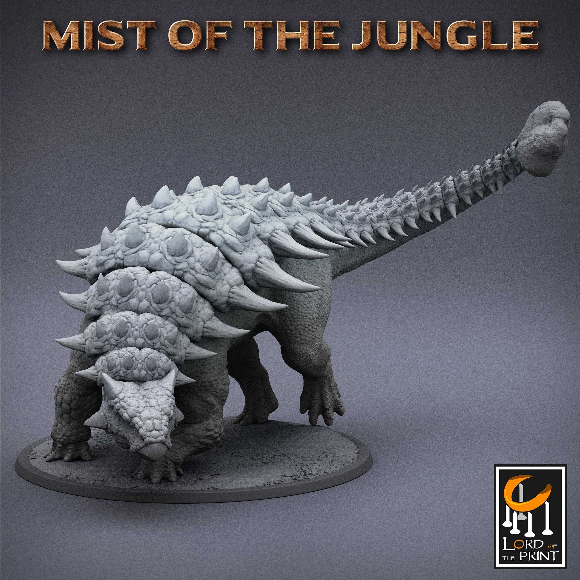 Ankylosaurus, Lord of the Print | Dungeons and Dragons | Pathfinder | Table Top RPG | 3D Printed Model