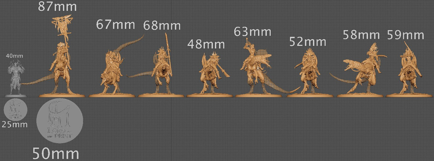 Raptor Riders, Dinotopia, Lord of the Print | Dungeons and Dragons | Pathfinder | Table Top RPG | 3D Printed Model