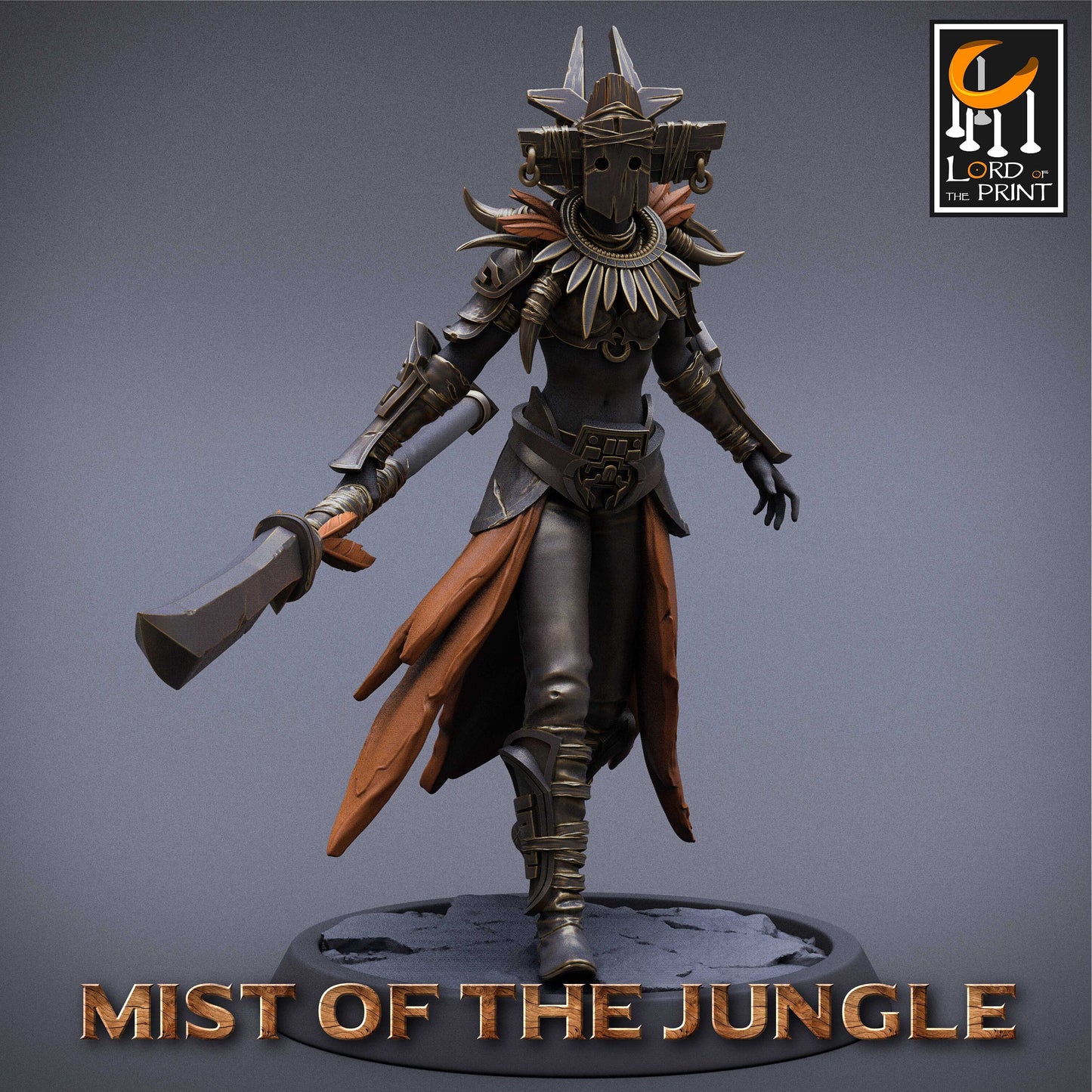 Amazon Spear Squad, The Mists of the Jungle, Lord of the Print | Dungeons and Dragons | Pathfinder | Table Top RPG | 3D Printed Model