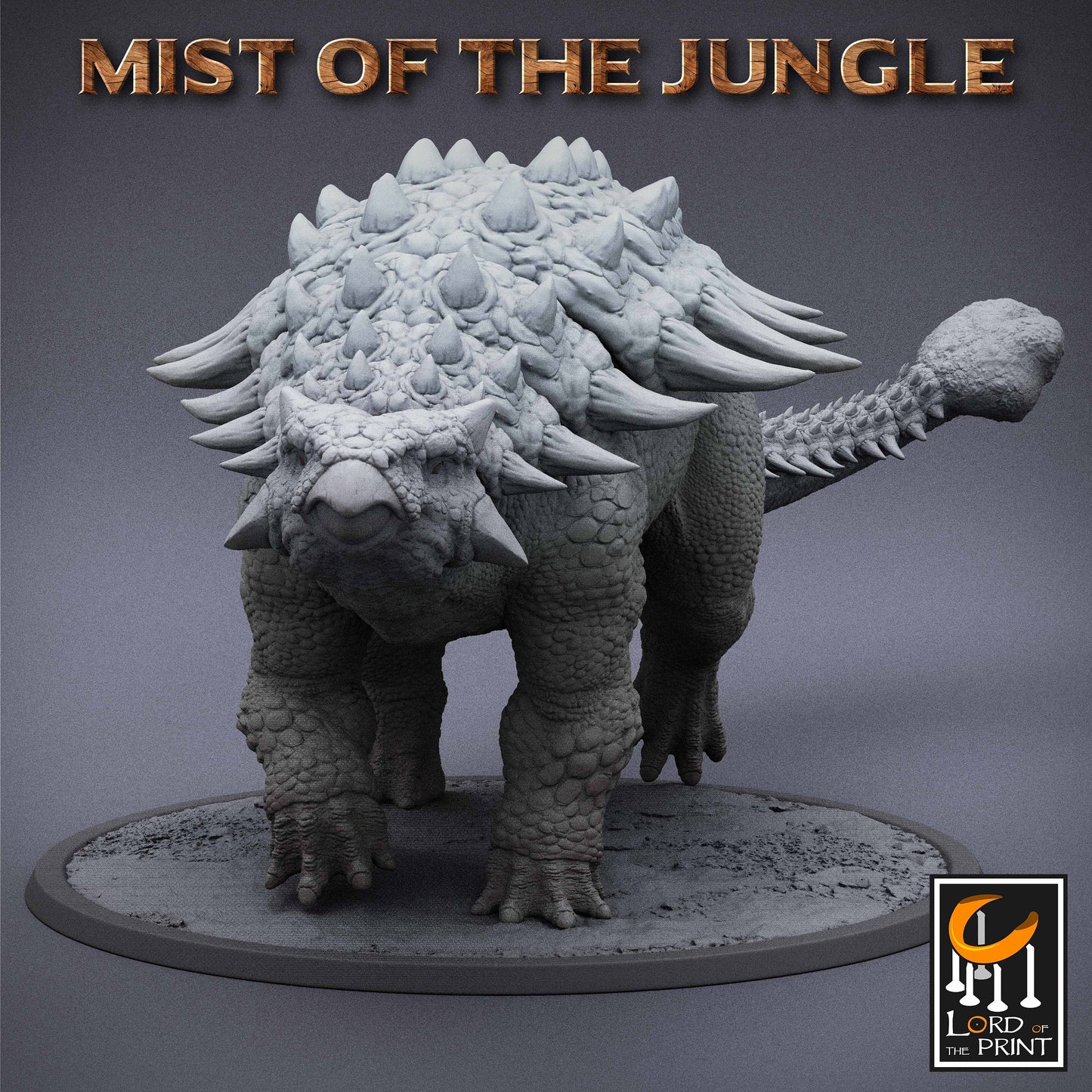 Ankylosaurus, Lord of the Print | Dungeons and Dragons | Pathfinder | Table Top RPG | 3D Printed Model