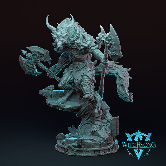 Ascendant Greatwolf, Bust Option, Witchsong Miniatures | Dungeons and Dragons | Pathfinder | Table Top RPG | 3D Printed Model