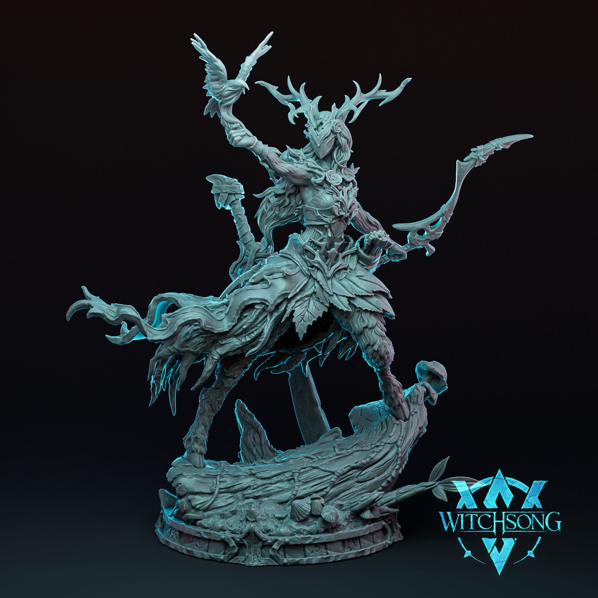 Lady of the Grove, Witchsong Miniatures | Dungeons and Dragons | Pathfinder | Table Top RPG | 3D Printed Model