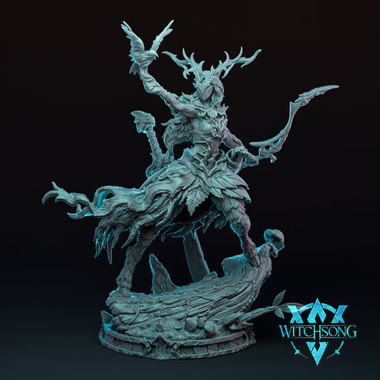 Lady of the Grove, Witchsong Miniatures | Dungeons and Dragons | Pathfinder | Table Top RPG | 3D Printed Model