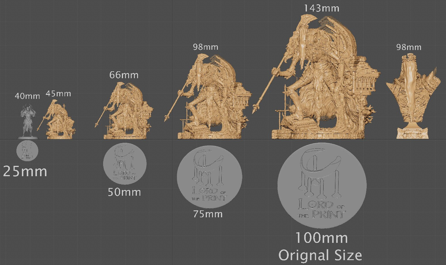 The Faceless King, Bust Option, Witchsong Miniatures | Dungeons and Dragons | Pathfinder | Table Top RPG | 3D Printed Model