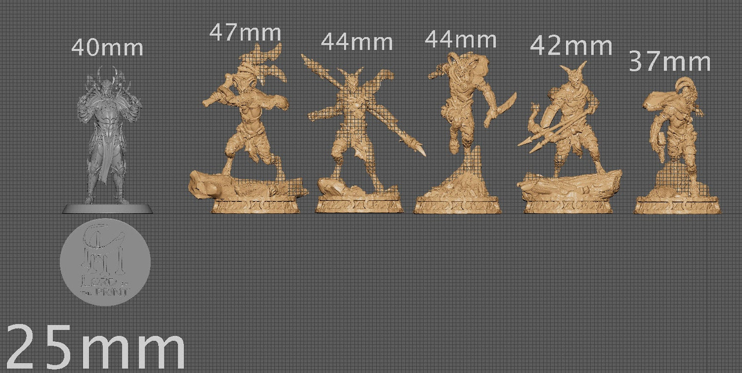 Lord of the Grove Soldiers, Witchsong Miniatures | Dungeons and Dragons | Pathfinder | Table Top RPG | 3D Printed Model