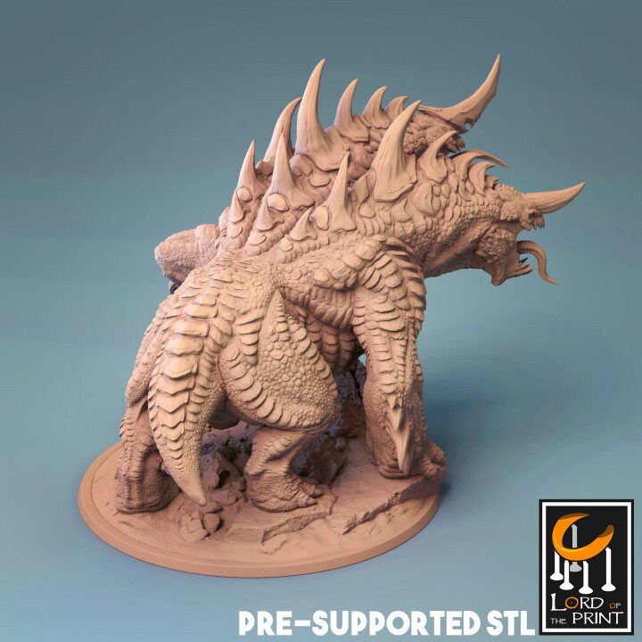 Dracocerberus, Lord of the Print | Dungeons and Dragons | Pathfinder | Table Top RPG | 3D Printed Model