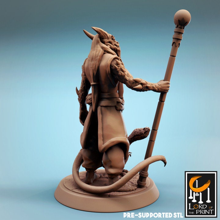 Kriv the Dragon Sorcerer, Powerful NPC, Lord of the Print | Dungeons and Dragons | Pathfinder | Table Top RPG | 3D Printed Model