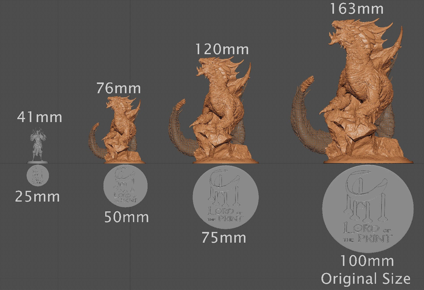 Elder Brown Dragon, The Sand Dragon | Aussie 3D Printed Miniatures and Terrain