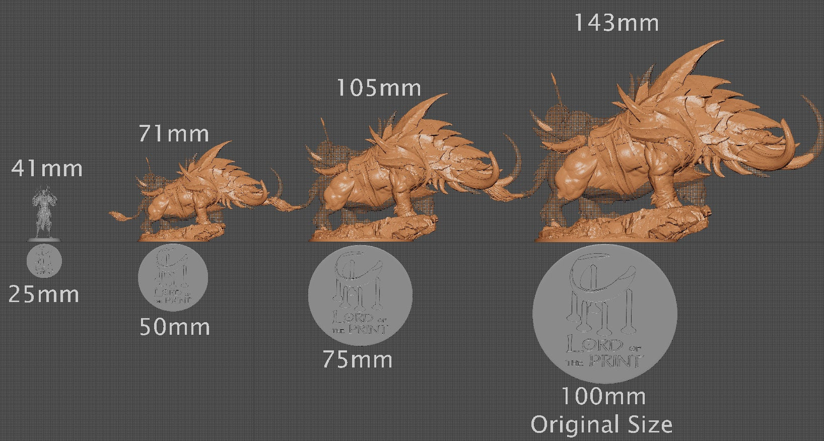 Famine, Lord of the Print | Dungeons and Dragons | Pathfinder | Table Top RPG | 3D Printed Model