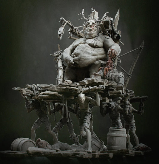 Ogdurg the Goblin King on Palaquin | Aussie 3D Printed Miniatures and Terrain