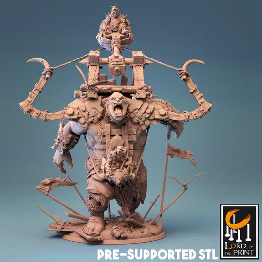 Siege Ogre, Lord of the Print| Dungeons and Dragons | Pathfinder | Table Top RPG | 3D Printed Model
