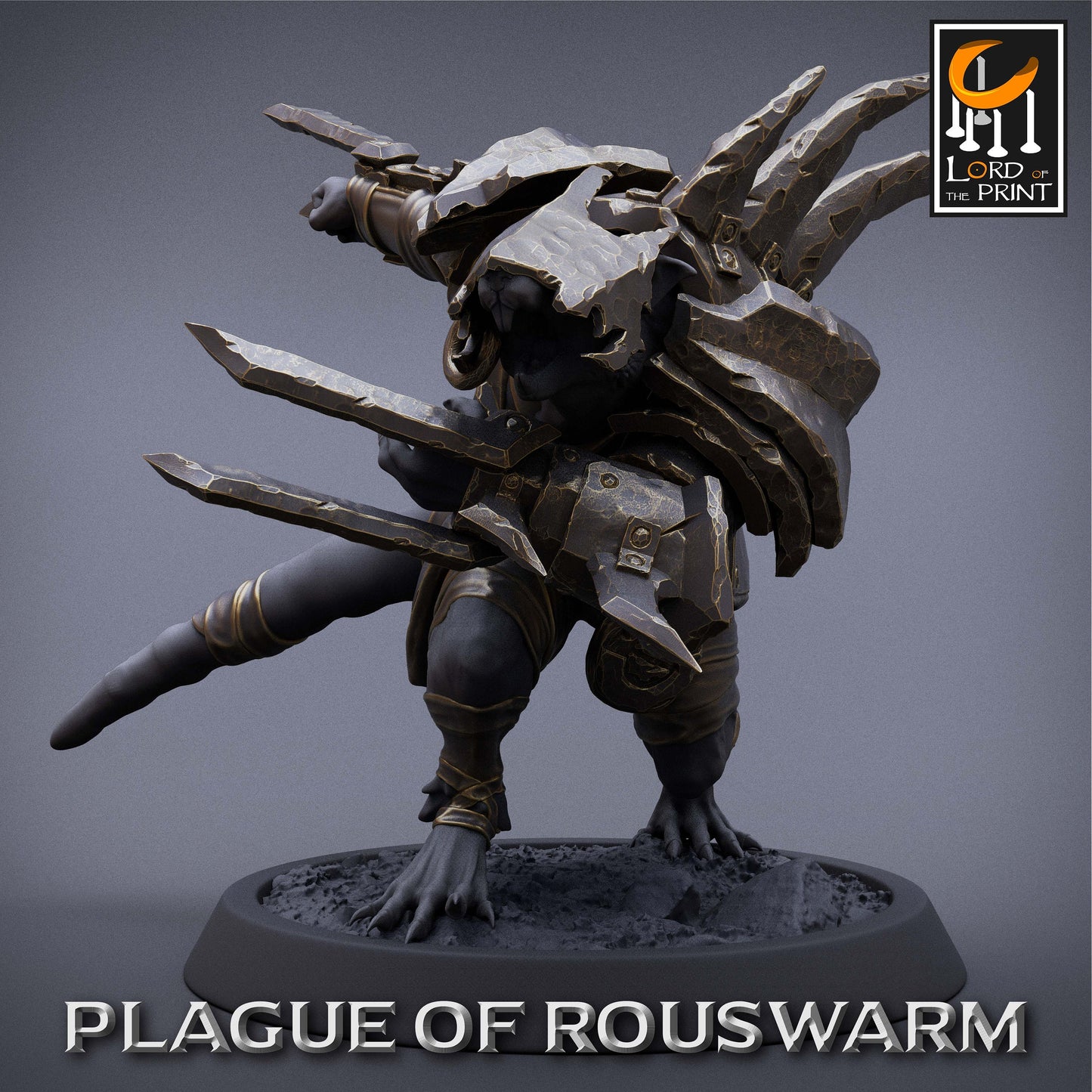 Rouswarm Berserker, Plague of the Rouswarm, Lord of the Print | Dungeons and Dragons | Pathfinder | Table Top RPG | 3D Printed Model