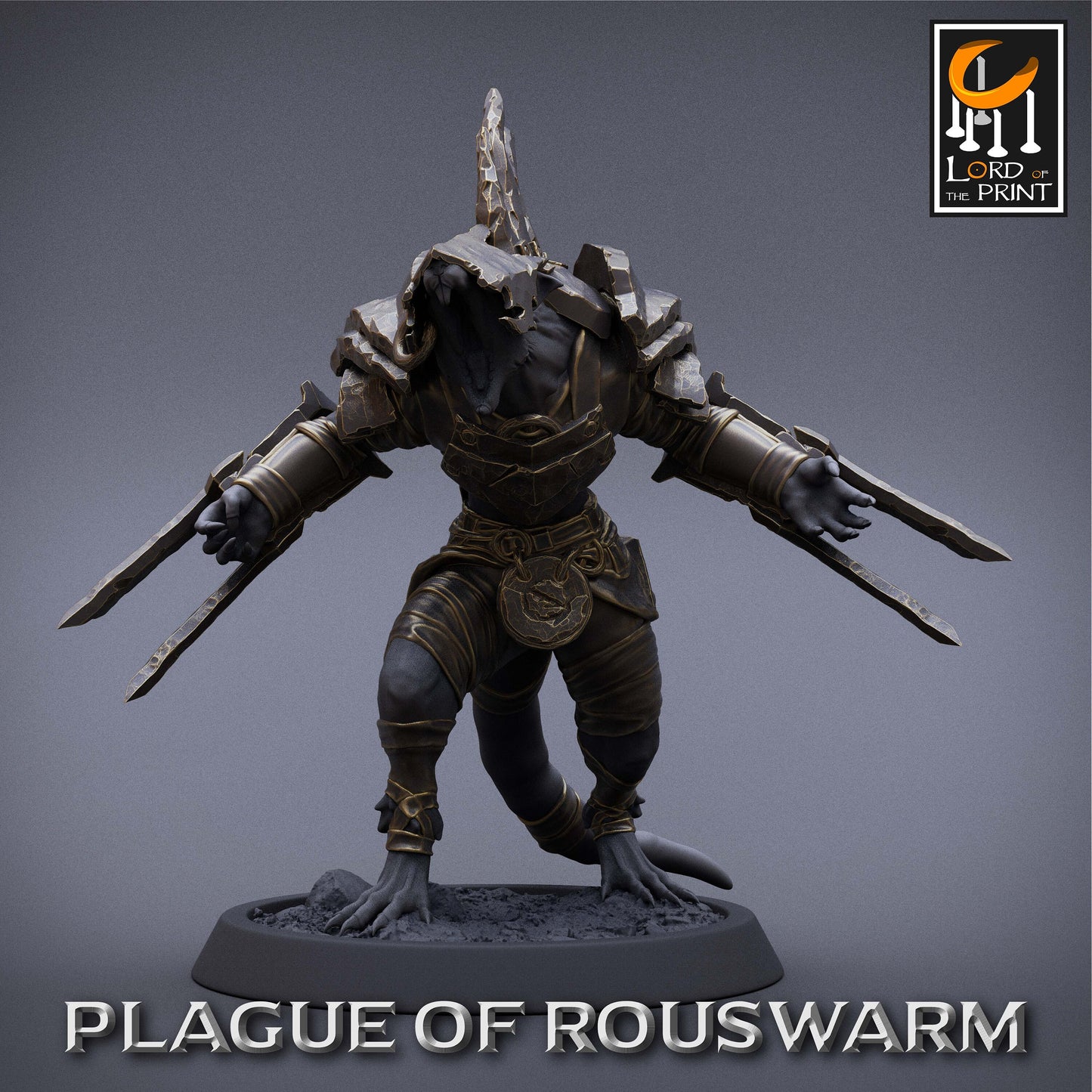 Rouswarm Berserker, Plague of the Rouswarm, Lord of the Print | Dungeons and Dragons | Pathfinder | Table Top RPG | 3D Printed Model