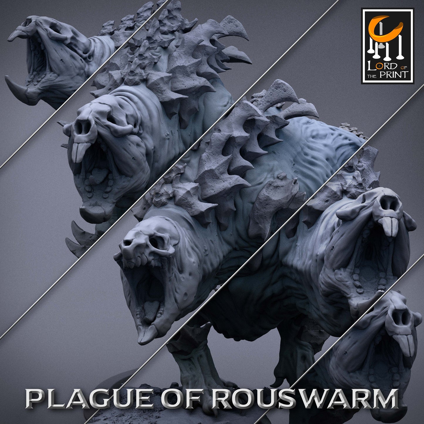 Plaguehounds , Plague of the Rouswarm, Lord of the Print | Dungeons and Dragons | Pathfinder | Table Top RPG | 3D Printed Model