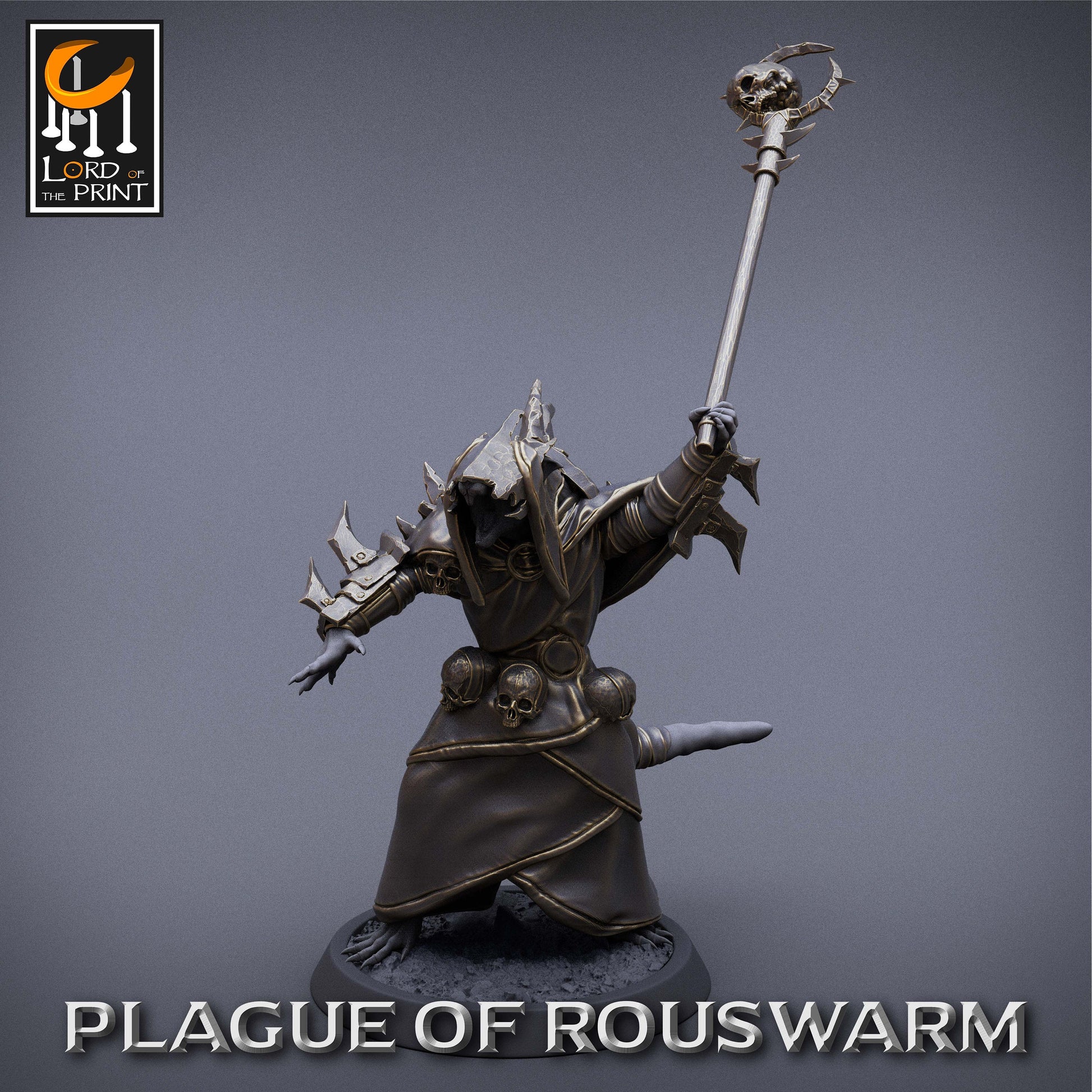 Rouswarm Priest, Plague of the Rouswarm, Lord of the Print | Dungeons and Dragons | Pathfinder | Table Top RPG | 3D Printed Model