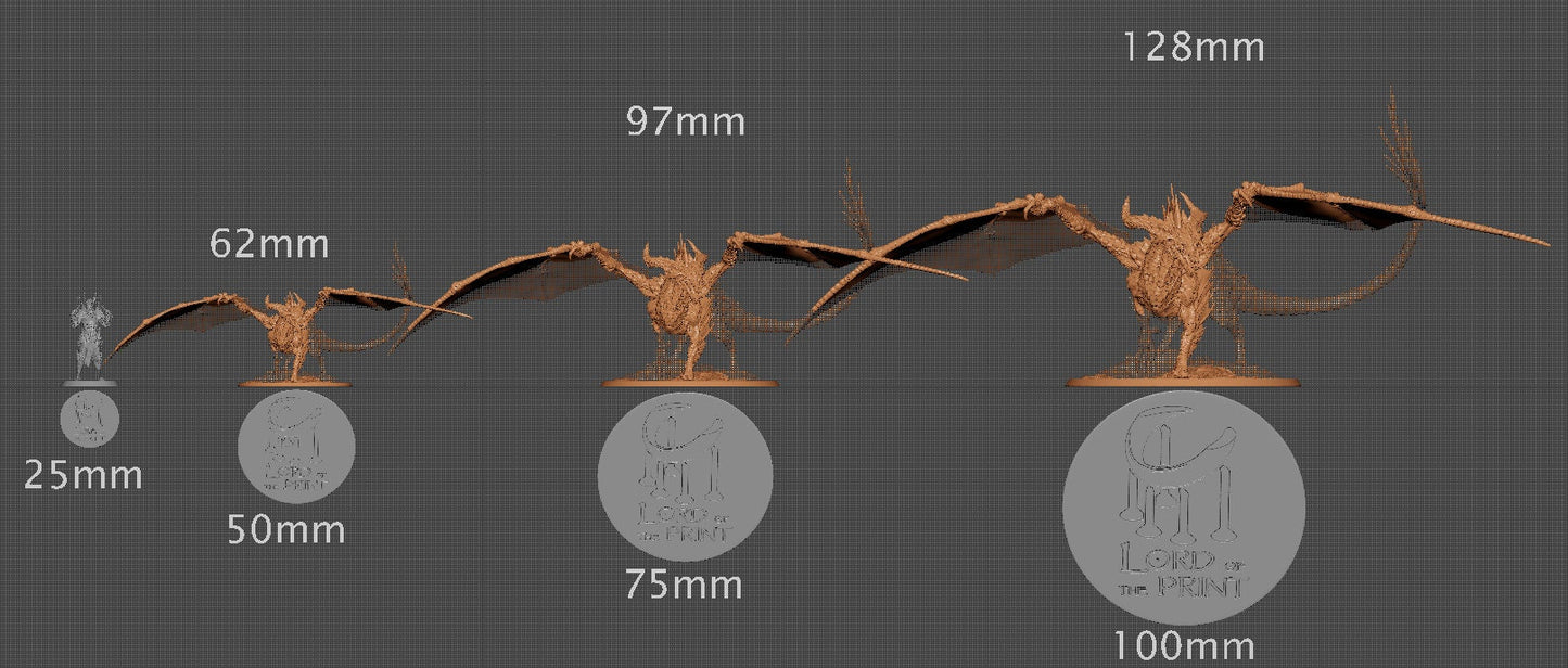 Adult Black Dragon, The Skull Dragon | Aussie 3D Printed Miniatures and Terrain