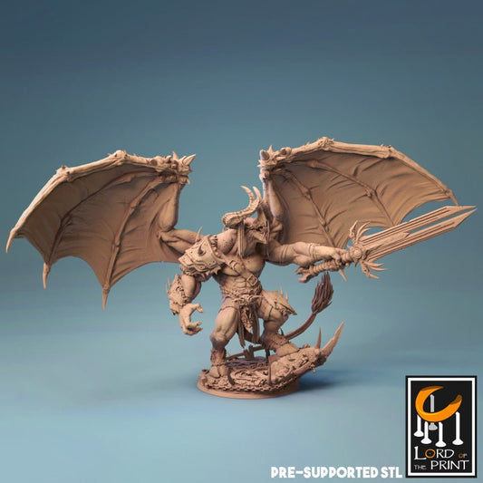 Sogath the Disciple of War, War Demon, Lord of the Print | Dungeons and Dragons | Pathfinder | Table Top RPG | 3D Printed Model