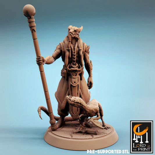 Kriv the Dragon Sorcerer, Powerful NPC, Lord of the Print | Dungeons and Dragons | Pathfinder | Table Top RPG | 3D Printed Model