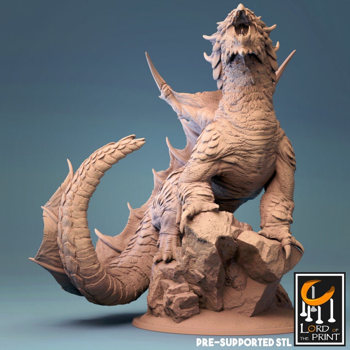 Elder Brown Dragon, The Sand Dragon | Aussie 3D Printed Miniatures and Terrain