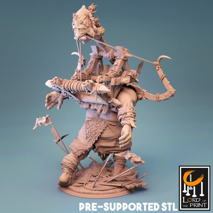 Siege Ogre, Lord of the Print| Dungeons and Dragons | Pathfinder | Table Top RPG | 3D Printed Model