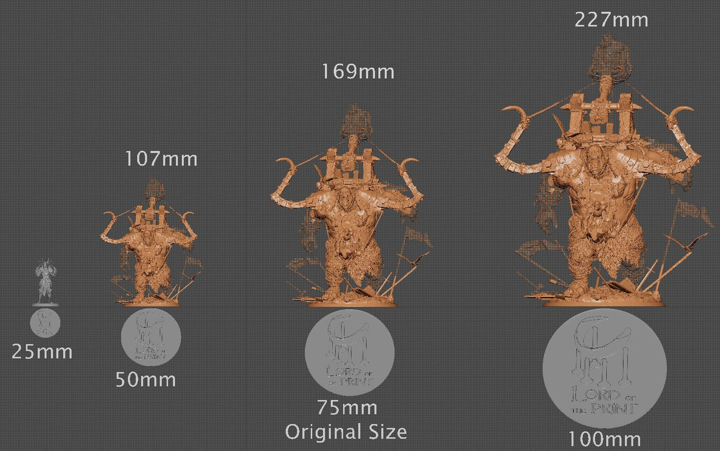 Siege Ogre, Lord of the Print| Dungeons and Dragons | Pathfinder | Table Top RPG | 3D Printed Model