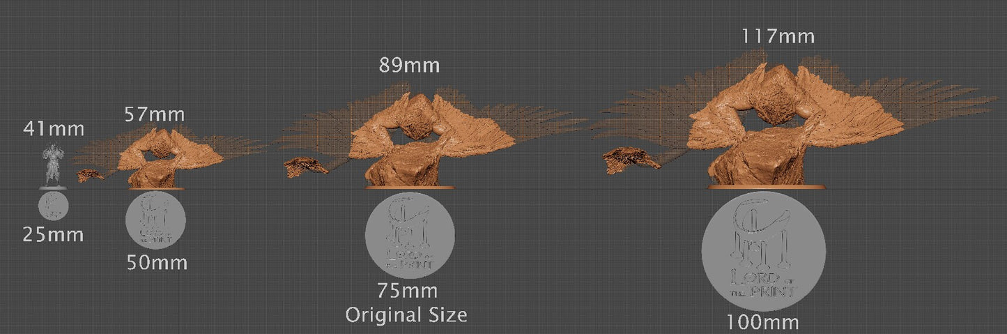 Rukh Female, Lord of the Print | Dungeons and Dragons | Pathfinder | Table Top RPG | 3D Printed Model