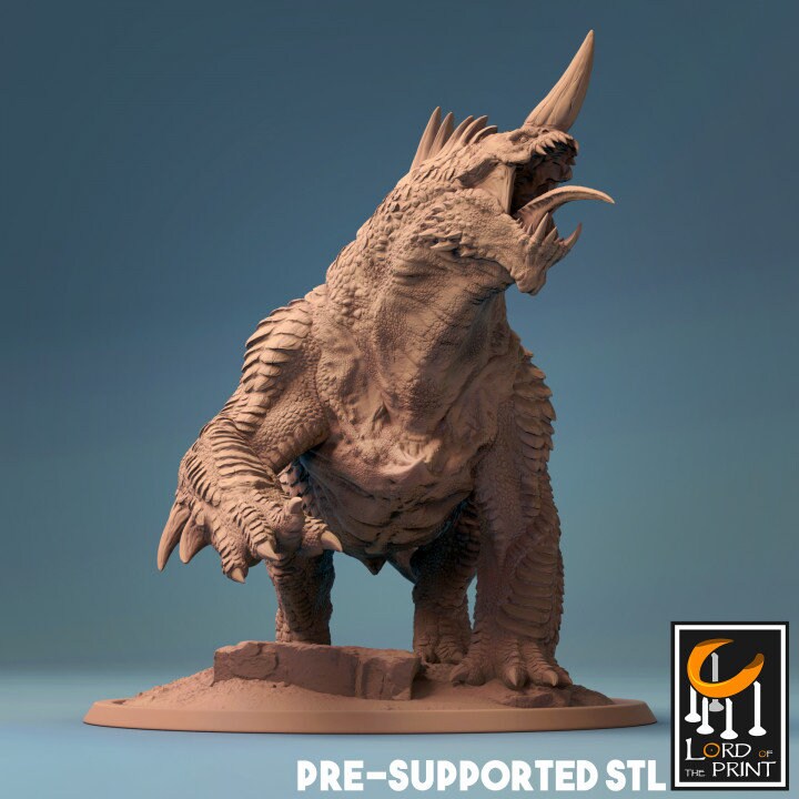 Stygian Guard Hound Roar, Lord of the Print | Dungeons and Dragons | Pathfinder | Table Top RPG | 3D Printed Model